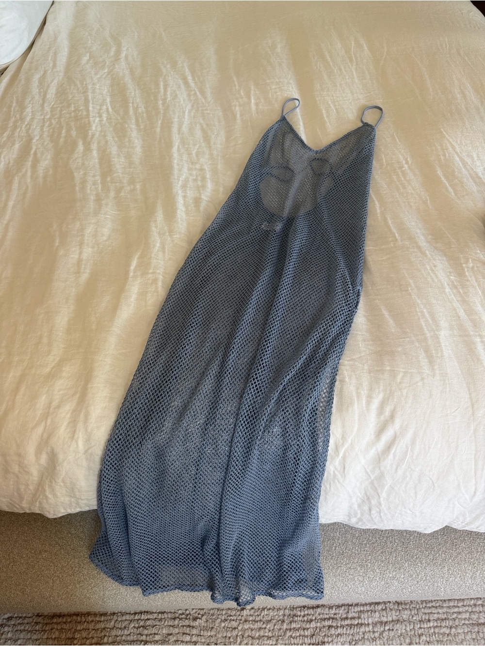 Peixoto Blue Mesh Swim Coverup